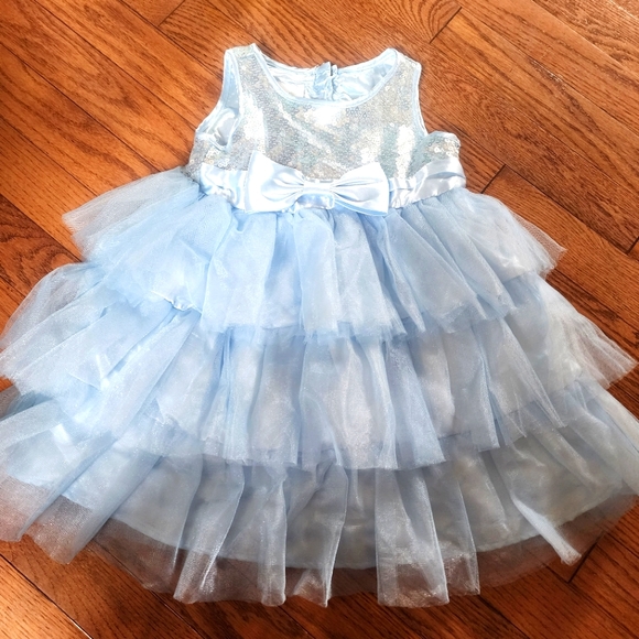 Dresses Cinderellalike Blue Special Occasion Dress With Sequins Bow